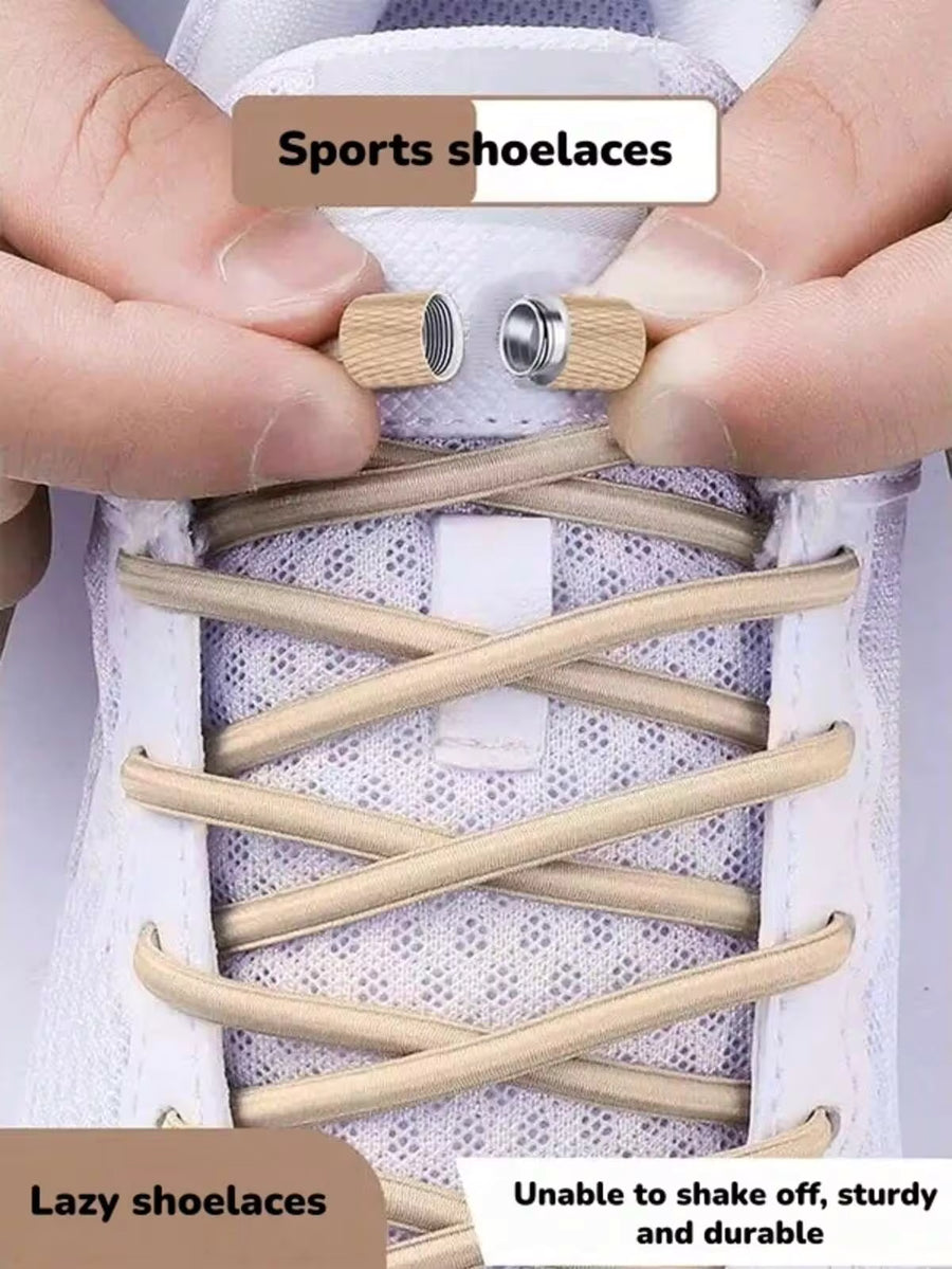 1 Pair 100cm Elastic No-Tie Shoelaces With Buckle Closure, Suitable For Sports Shoes, Basketball Shoes, Tennis Shoes And Various Shoes